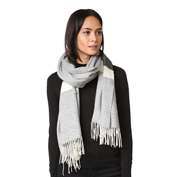 🎉HP🎉 NWT Madewell Grey and White Wool Striped Boho Cape - Picture 3 of 10